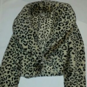 Cheetah print cropped jacket